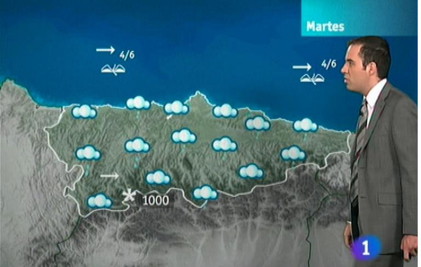  Mañana entra otro frente que mantendrá los cielos nubosos y las precipitaciones, sobre todo por la tarde. Nieve a partir de los mil metros y temperaturas en ascenso.