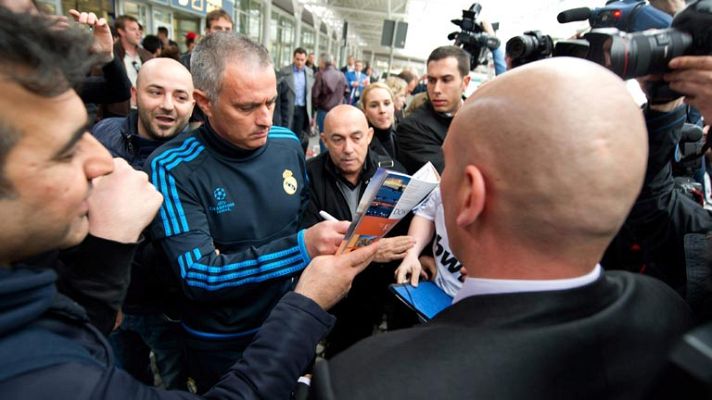 Telediario 1 - Paseo del Madrid para relajarse antes de salir al Allianz Arena