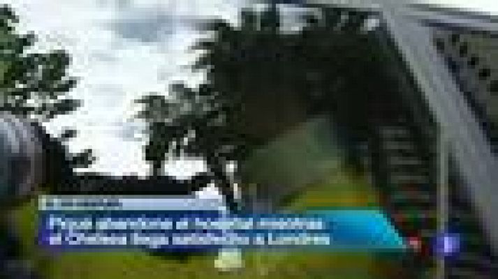 Telediario 1 - Piqué abandona el hospital