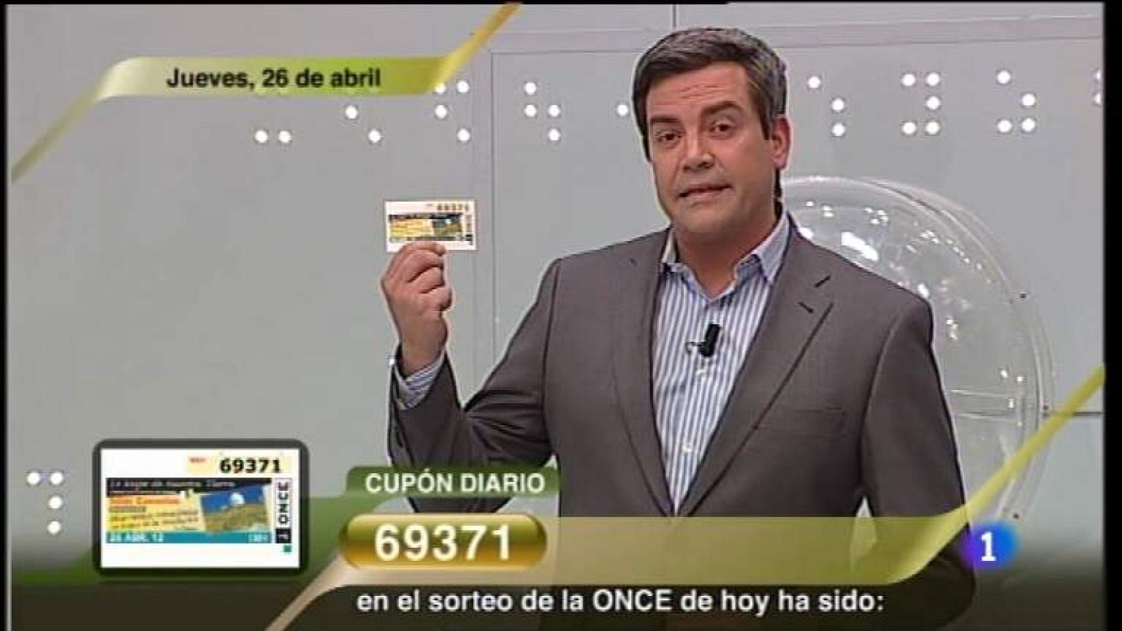 Sorteo ONCE - 26/04/12 - Ver ahora