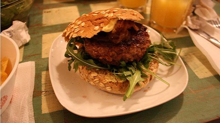 Hamburguesa casera de alta cocina