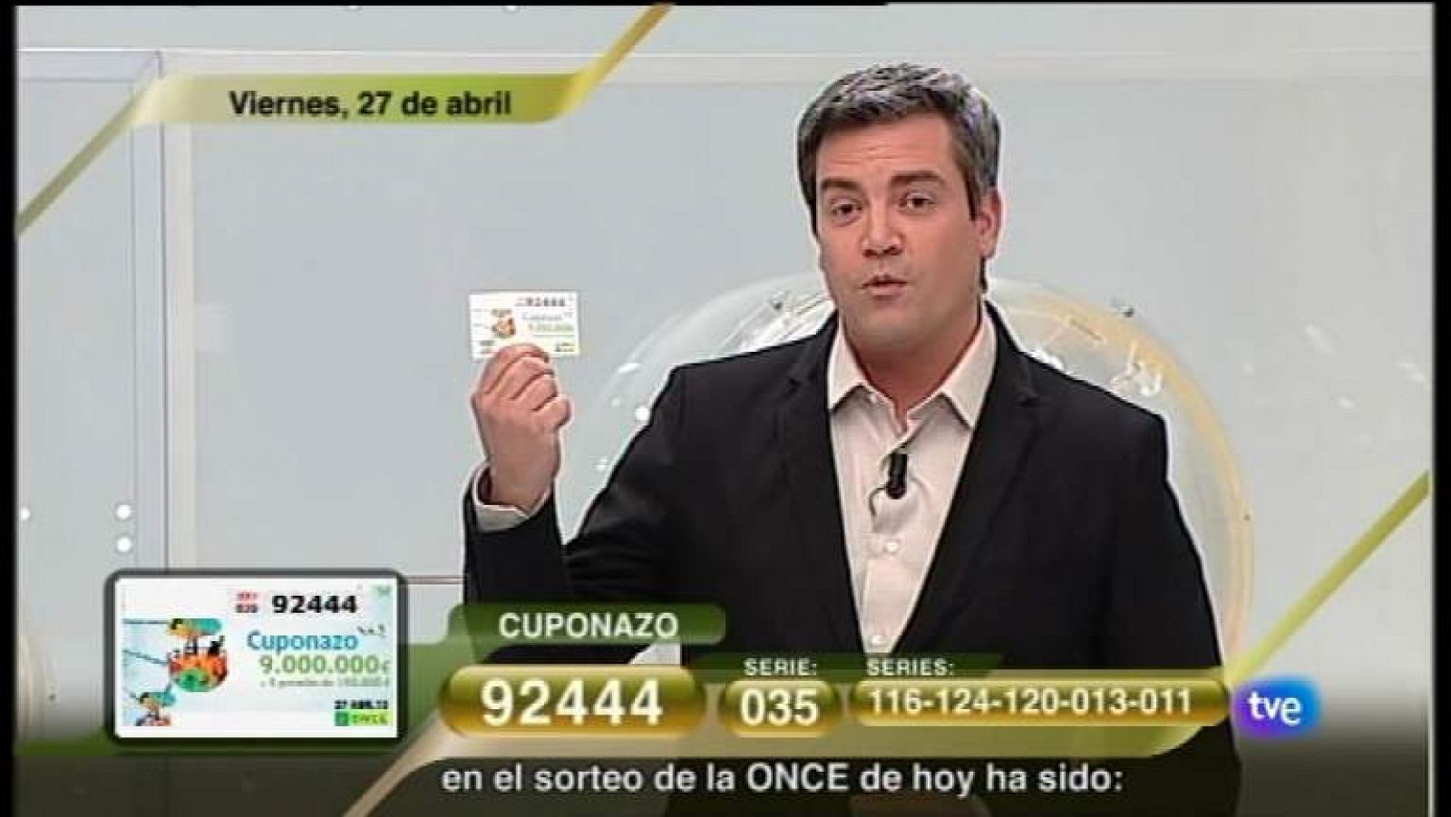 Sorteos ONCE: Sorteo ONCE - 27/04/12 | RTVE Play