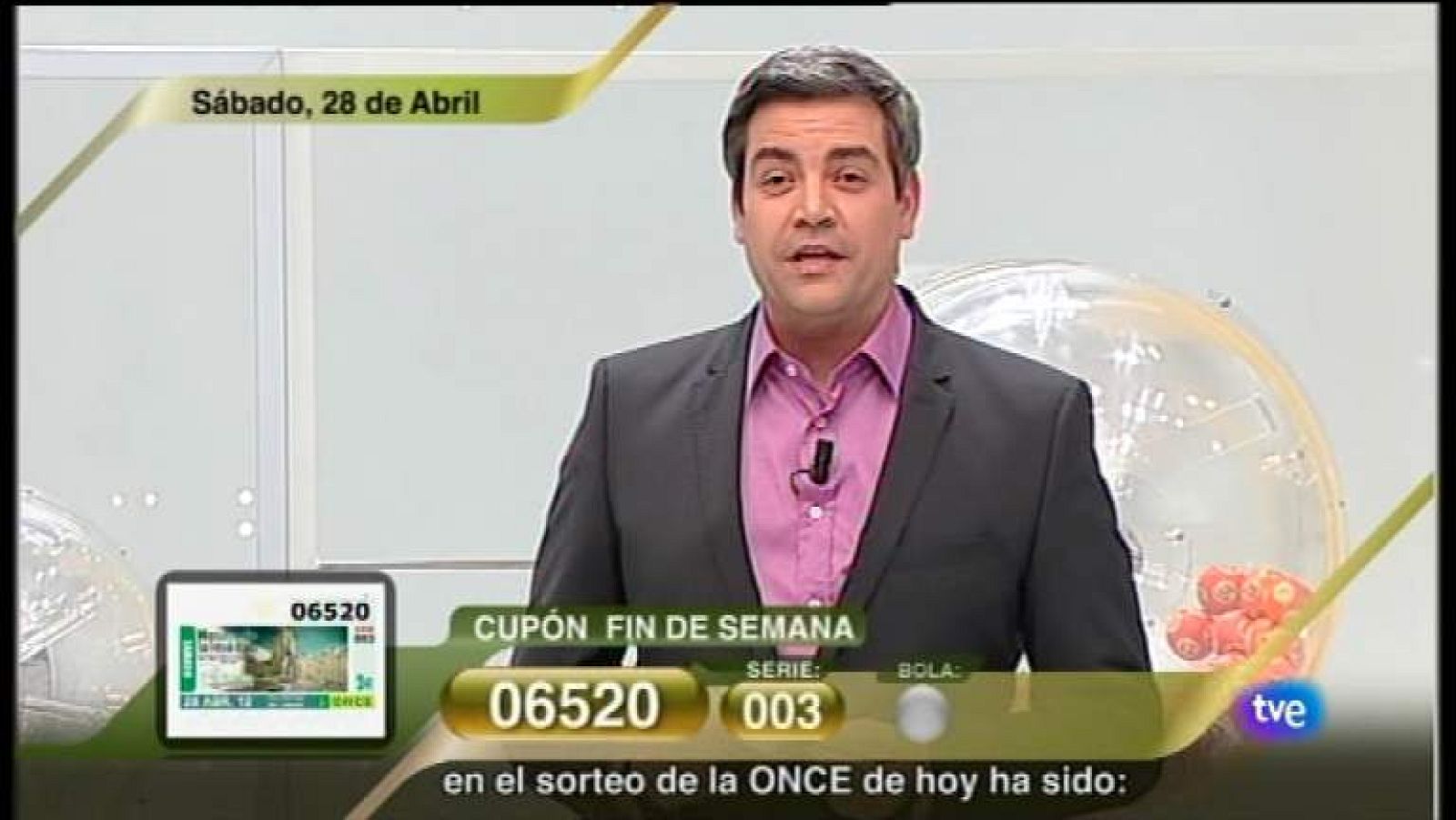 Sorteo ONCE - 28/04/12 - Ver ahora