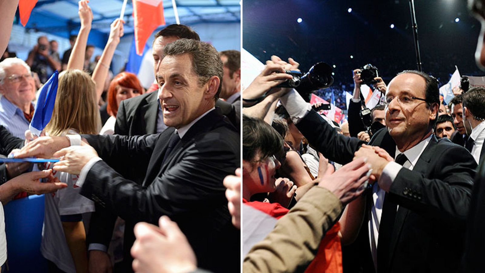 Sarkozy y Hollande 'venden' sus diferentes ideas de Europa en la recta final de la campaña - Informativo 24h | Ver