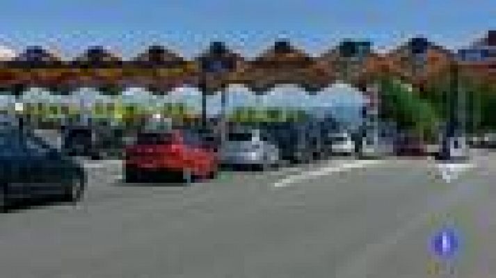 Telediario 1 - Los conductores catalanes se niegan a pagar los peajes