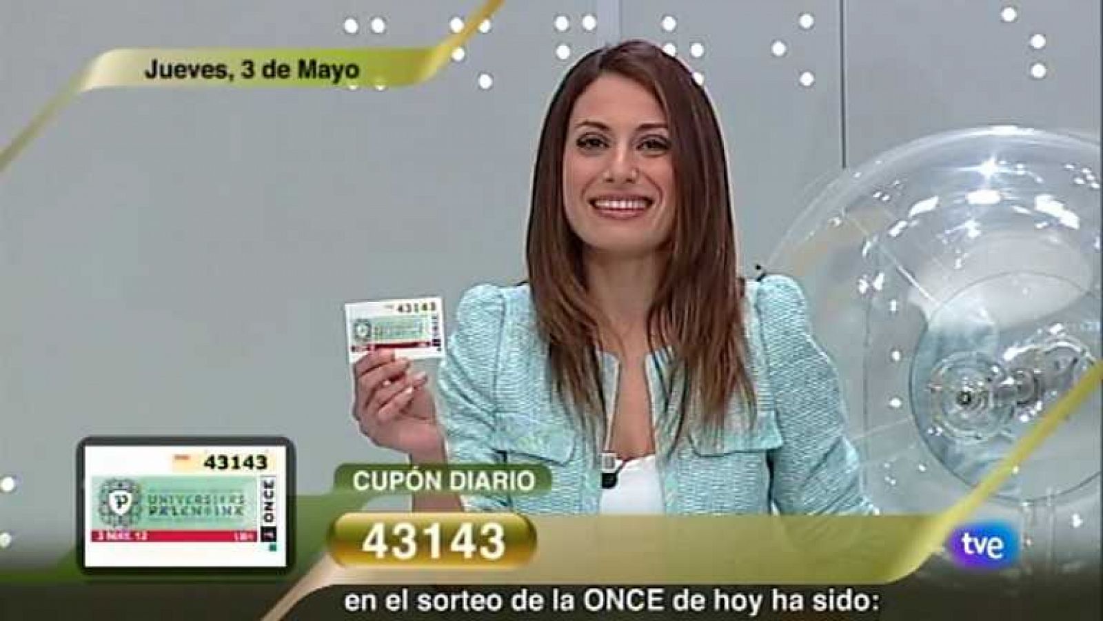 Sorteos ONCE: Sorteo ONCE - 03/05/12 | RTVE Play