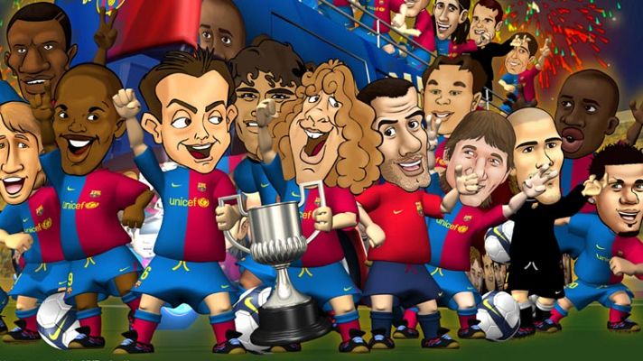 Telediario 1 - Los 'Barça Toons' homenajean a Guardiola