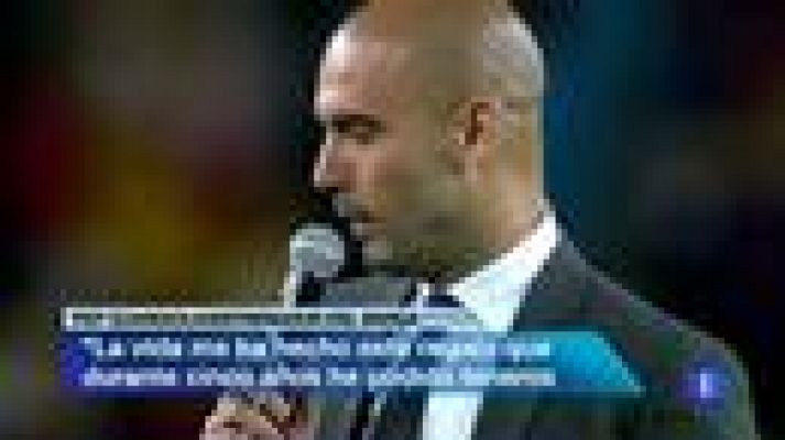 Telediario 1 - Guardiola dice adiós al FC Barcelona