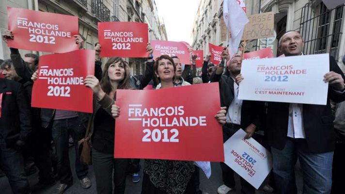 Telediario 1 - Gana Hollande