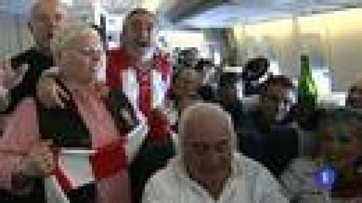 Telediario 1 - Bucarest ya es rojiblanca a dos días de la final