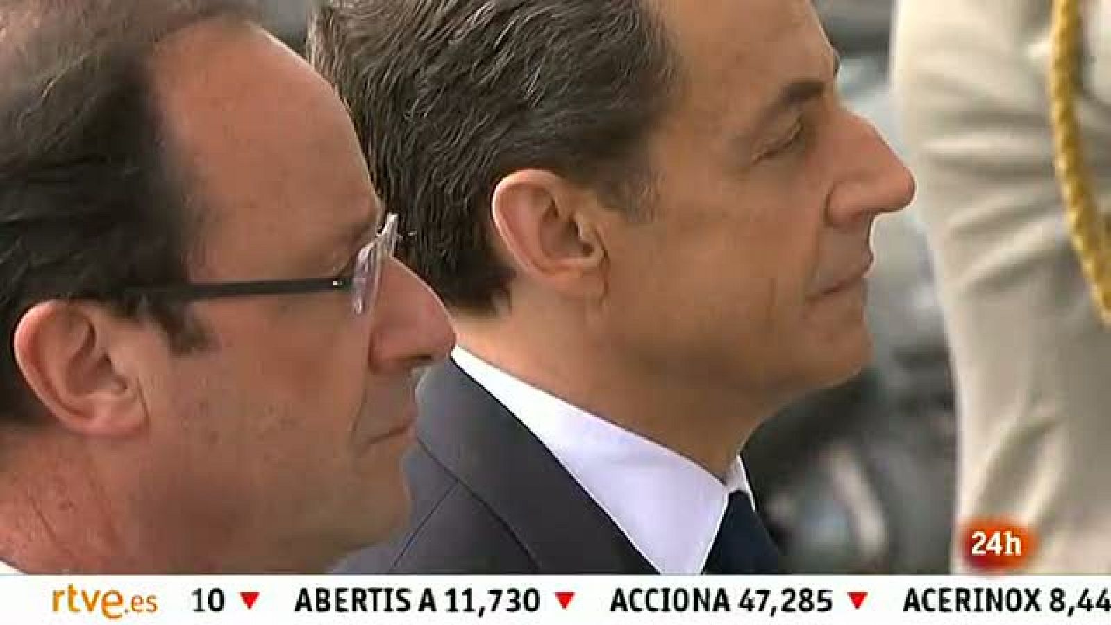 Informativo 24h: Sarkozy y Hollande, juntos en el homenaje a los caídos en la II Guerra Mundial | RTVE Play