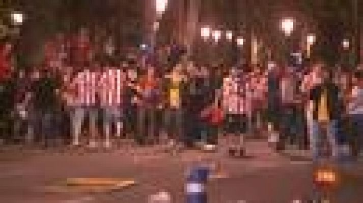 Telediario 1 - 37 heridos durante los disturbios en la celebración colchonera