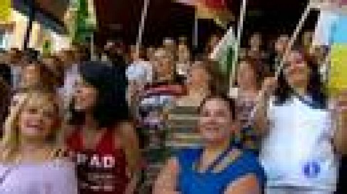 Telediario 1 - Protestas por los recortes