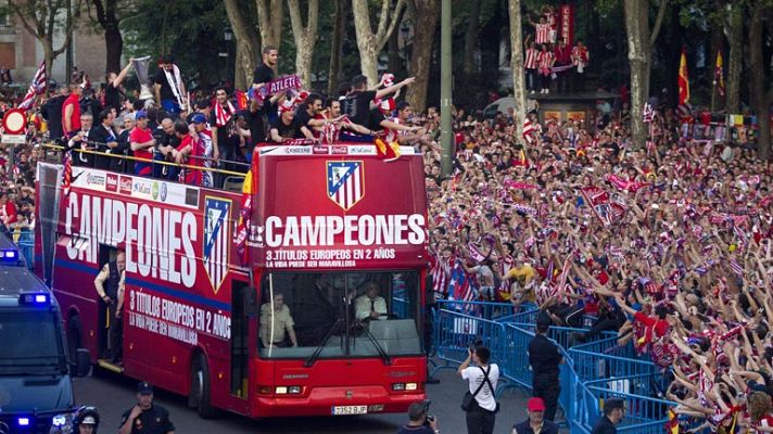 Telediario 1 - Recorrido triunfal del Atlético