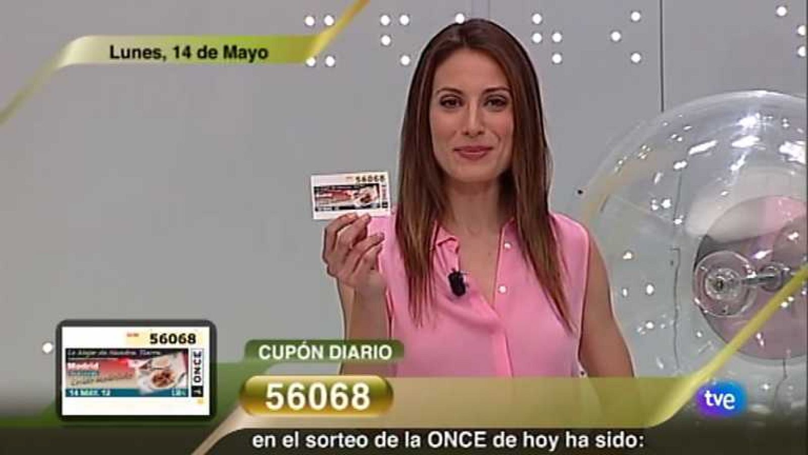 Sorteo ONCE - 12/05/12 - Ver ahora