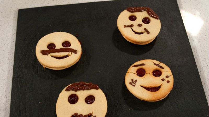 Galletas con caras divertidas