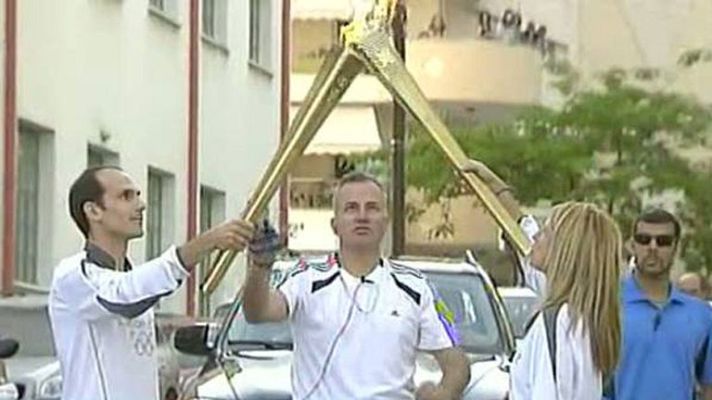 Telediario 1 - La antorcha olímpica llega a Turquía