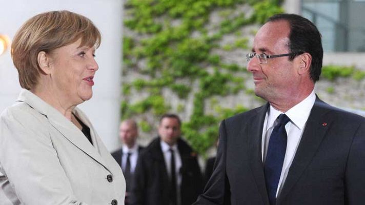 Reunión entre Hollande y Merkel