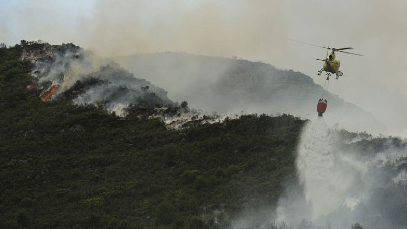 Más de 900 hectáreas quemadas en Rasquera, Tarragona 