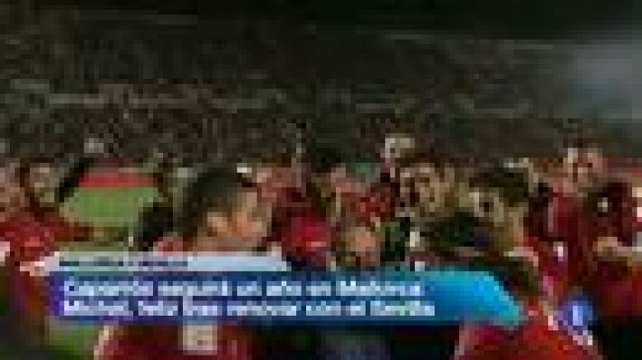 Telediario 1 - Mallorca celebra la renovación de Caparrós