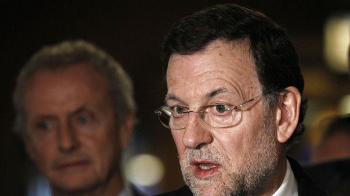 Telediario 1 - Rajoy se reunirá con Merkel