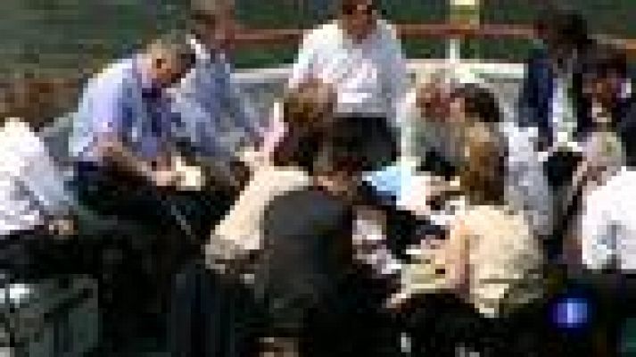 Telediario 1 - Rajoy recibe aval de Merkel