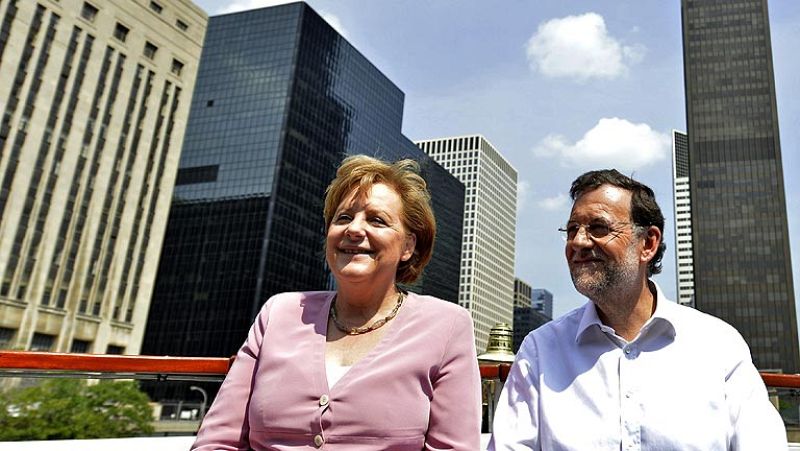 Rajoy recibe aval de Merkel en su encuentro en Chicago