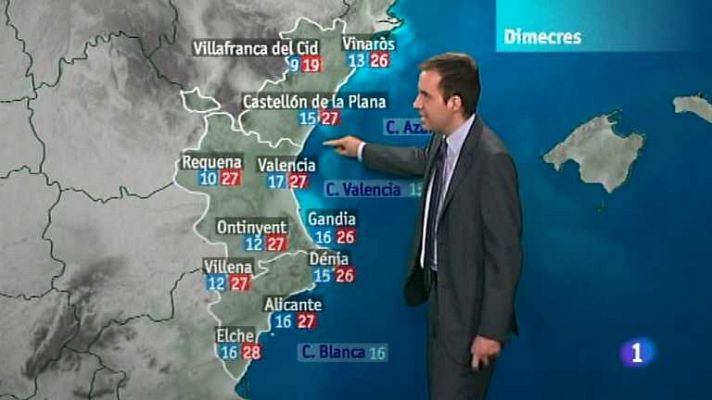 El tiempo en la Comunidad Valenciana  -  22/05/12