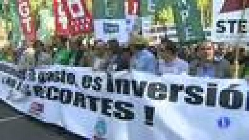 Manifestaciones y concentraciones en España cierran la primera huelga de la Enseñanza