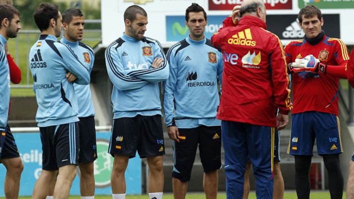 Telediario 1 - La 'Roja' echa de menos a Villa