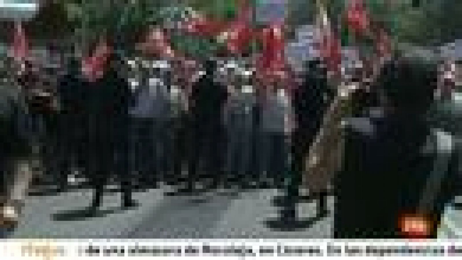 Tensión frente al Congreso 