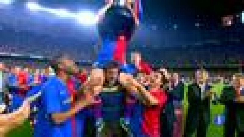 El entrenador del FC Barcelona, Josep Guardiola, se enfrenta al equipo al que le ganó su primer tíl Rey que enfrentará al conjunto  culé frente al Athletic Club en el estadio Vicente Calderón, un  encuentro para el que los blaugranas están "preparado