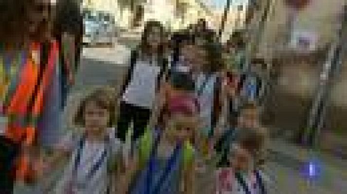 Telediario 1 - Beneficios de ir andando al colegio