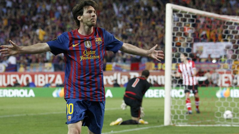 Lionel Messi ha hecho el segundo gol del Barcelona ante el Athletic de Bilbao en la final de Copa. El argentino ha disparado muy fuerte, ante lo que Gorka Iraizoz no ha podido hacer nada.