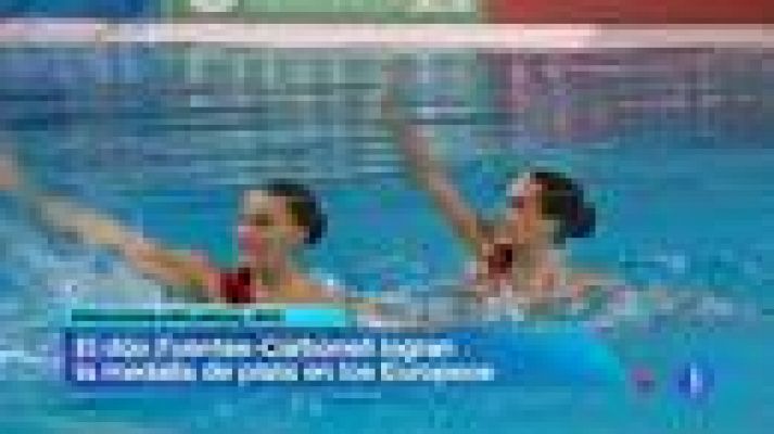 Telediario 1 - Fuentes y Carbonell se llevan la plata en dúo