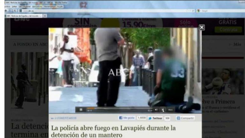 Un policía dispara al aire en la detención de un mantero en Lavapiés