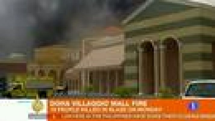 Telediario 1 - Incendio en Doha