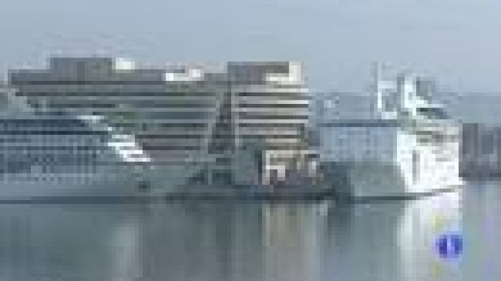 Telediario 1 - El sector de los cruceros espera crecer este año un 7% en España