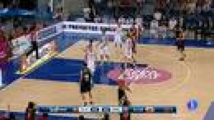 Telediario 1 - Caja Laboral derrota al Real Madrid por 82-79 en el tercer partido de la semifinal