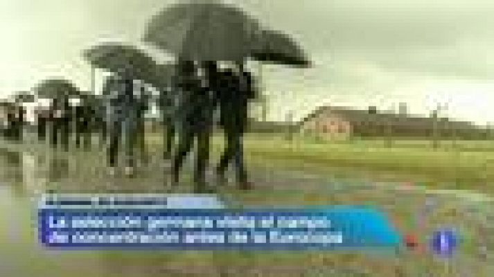 Telediario 1 - La selección alemana visita Auschwitz