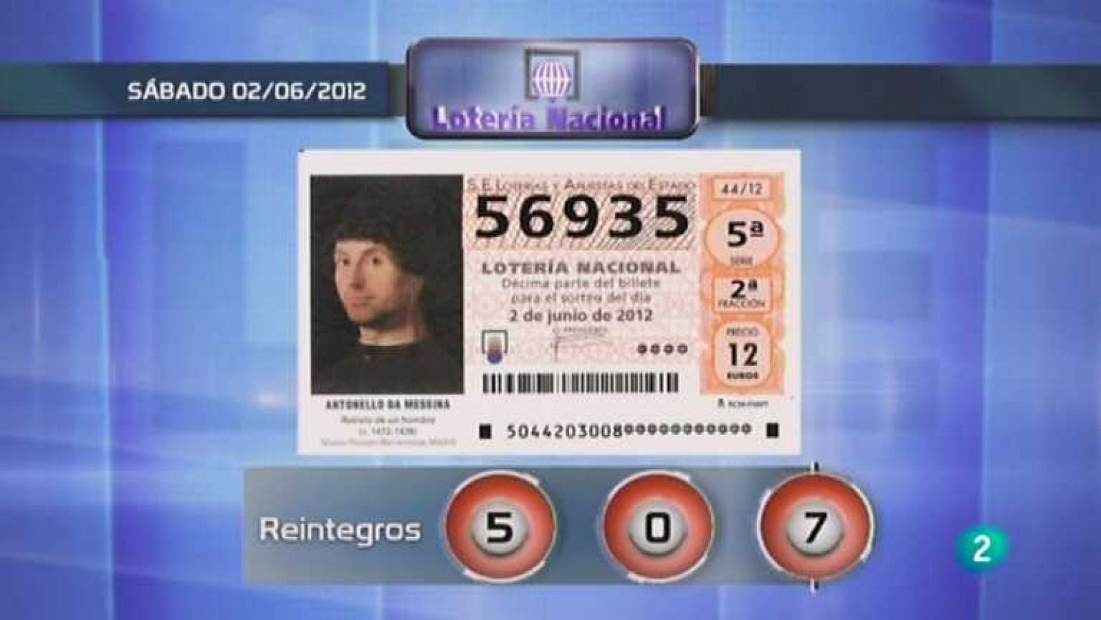 Loterías: Lotería diaria  - 02/06/12 | RTVE Play