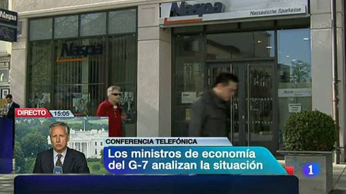 Telediario 1 - El G7 trata la situación económica