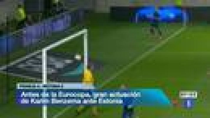 Telediario 1 - Benzema y Ribéry ejercen de líderes ante Estonia