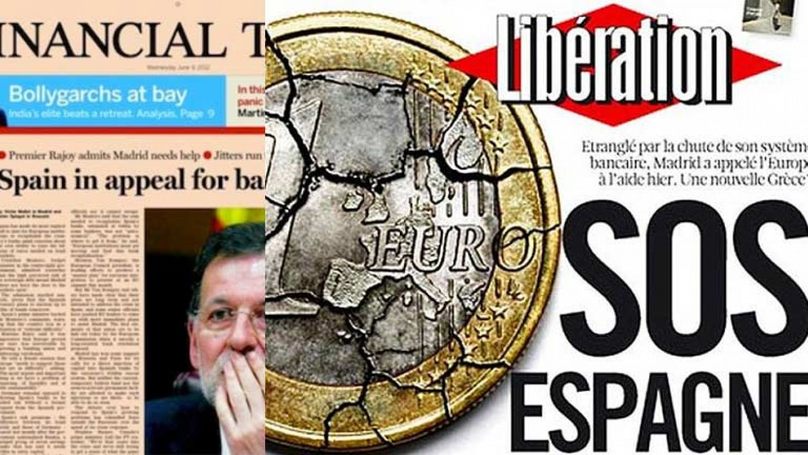 El llamamiento de ayuda de España para la banca copa las portadas de la prensa internacional