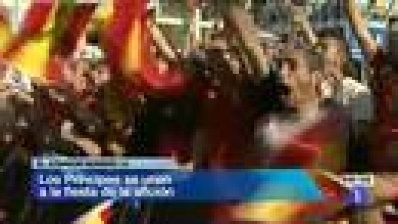 Goleada de la afición española a la italiana en el debut de la Eurocopa