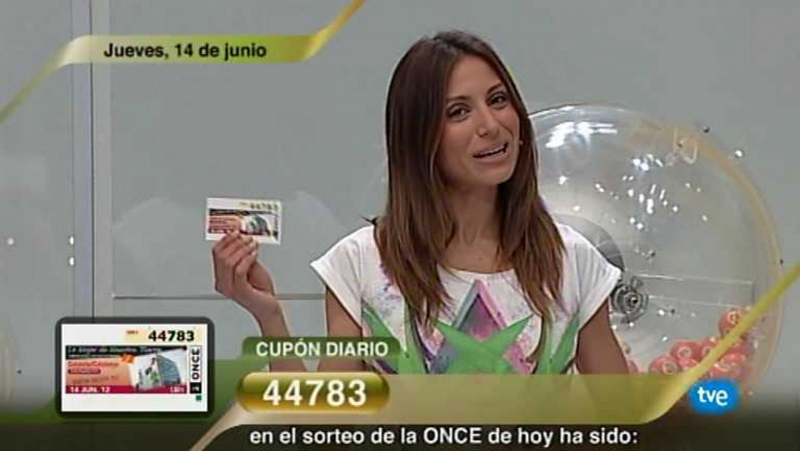 Sorteo ONCE - 14/06/12 - Ver ahora 