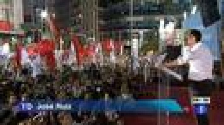 Telediario 1 - Conservadores e izquierdistas, igualados en intención de voto en Grecia