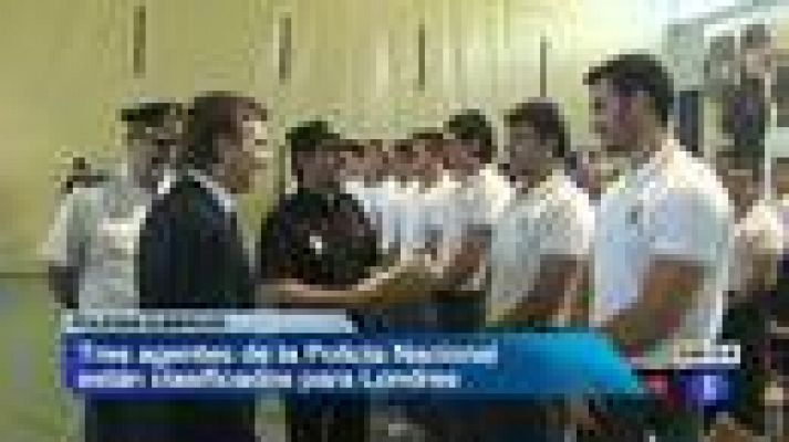 Telediario 1 - Tres policías españoles compiten en los Juegos de Londres