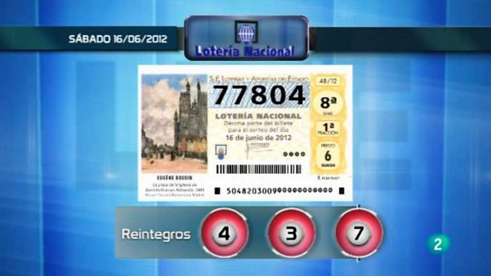 Loterías: Lotería diaria - 16/06/12 | RTVE Play