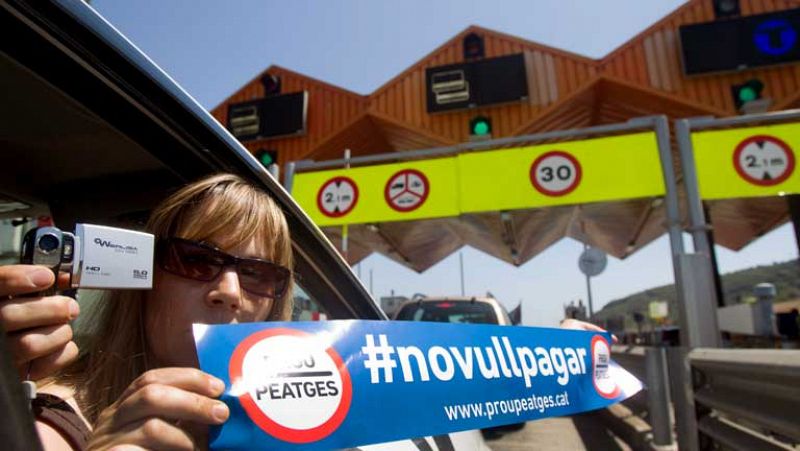 Vuelven a movilizarse las plataformas contra el peaje en Cataluña